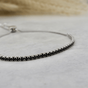 Tennis Bracelet - Black Sterling Silver