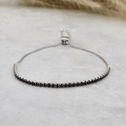 Tennis Bracelet - Black Sterling Silver